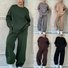 Women's Autumn And Winter Casual Loose Round Neck Long Sleeve Sweatshirt Trousers Two-Piece Suit