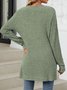 Cotton-Blend Loose Simple New Autumn And Winter Solid Color Casual Pocket Long-sleeved Warm Knitted Cardigan