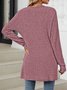 Cotton-Blend Loose Simple New Autumn And Winter Solid Color Casual Pocket Long-sleeved Warm Knitted Cardigan