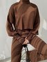 Women's Autumn And Winter High Collar Trousers Trousers Two-Piece Casual Fashion Suit