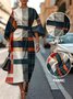 Crew Neck Dolman Sleeve Street Dress With Belt