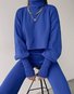Women's Autumn And Winter High Collar Trousers Trousers Two-Piece Casual Fashion Suit