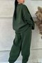 Women's Autumn And Winter Casual Loose Round Neck Long Sleeve Sweatshirt Trousers Two-Piece Suit