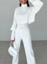 Women's Autumn And Winter High Collar Trousers Trousers Two-Piece Casual Fashion Suit
