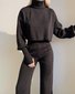 Women's Autumn And Winter High Collar Trousers Trousers Two-Piece Casual Fashion Suit