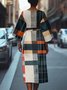 Crew Neck Dolman Sleeve Street Dress With Belt