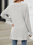 Cotton-Blend Loose Simple New Autumn And Winter Solid Color Casual Pocket Long-sleeved Warm Knitted Cardigan