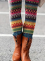 Color Block Casual Tight Leggings