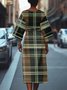 Crew Neck Dolman Sleeve Street Dress With Belt