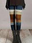 Casual Tight Striped Cotton Leggings