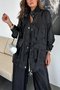 Women's Solid Color Fashion Two-Piece Suit With Three-Dimensional Pockets Fashion Loose Long-Sleeved Suit