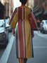 Crew Neck Dolman Sleeve Street Dress With Belt