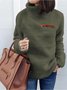 Split Joint Plain Casual Loose Turtleneck Plush Warm Sweater