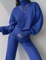 Women's Autumn And Winter High Collar Trousers Trousers Two-Piece Casual Fashion Suit