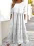 Casual Gradient Pattern Dress With No