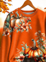 Crew Neck Loose Casual Halloween Sweatshirt