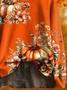 Crew Neck Loose Casual Halloween Sweatshirt