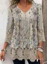 Casual Cotton Floral T-Shirt