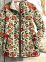 Floral Casual Printing Padded Jacket