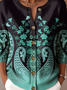 Vintage Loose Gradient Pattern Cardigan
