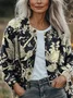Women's Floral Print Casual Long Sleeve Cardigan
