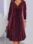 V Neck Party Dress With No