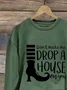 Regular Fit Simple Halloween Cotton Sweatshirt