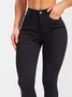 Women's Mid-Rise Slim-Fit Stretch Black Skinny Jeans