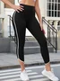 High Waist Sports Fitness Pants With Hem Trousers Hip Lifting Tummy Shaping Yoga Pants