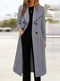 Women's Autumn And Winter Double-Breasted Long-Sleeved Coat