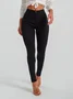 Women's Mid-Rise Slim-Fit Stretch Black Skinny Jeans