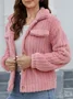 Autumn And Winter New Style Fur Plush Cardigan Lapel Short Buckle Regular Fit Coat