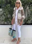 Women's Autumn And Winter Warm Plush Patchwork Zipper Pocket Hooded Loose Thick Coat