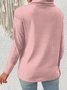 Street Chemical Fiber Blend Plain Sweater