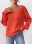 Plain Cotton Casual Regular Fit Sweater