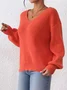 Plain Cotton Casual Regular Fit Sweater