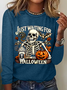 Women's Just Waiting for Halloween Long Sleeve T-Shirt