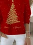 Women's Pullover Sweater Autumn and Winter Christmas Holiday Pattern Top