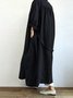 Street Linen Plain Autumn New Casual Long-sleeved Shirt Dress Versatile Long Windbreaker Jacket