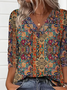 Casual Cotton Regular Fit V Neck T-Shirt