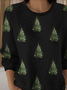 Women's Pullover Sweater Autumn and Winter Christmas Holiday Pattern Top