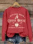 Women's Halloween Salem Witches Coffeea House Sweatshirt