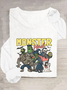 Women's Monster Mashup - Vintage Ghost Halloween Long Sleeve T-Shirt