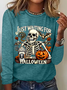 Women's Just Waiting for Halloween Long Sleeve T-Shirt