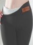 Four-Side Projectile Plain Regular Fit Casual Plush Four-way Stretch Tights Warm Pants Autumn And Winter Style Lambskin Thickened Stretch Leggings