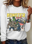 Women's Monster Mashup - Vintage Ghost Halloween Long Sleeve T-Shirt