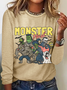 Women's Monster Mashup - Vintage Ghost Halloween Long Sleeve T-Shirt