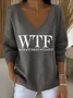 Casual V Neck Sweater