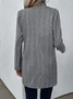 Women's Autumn And Winter Slim-Fit Jacket Mid-Length Herringbone Twill Trench Coat