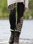 Casual Jersey Floral Tight Leggings